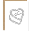 Just Married Heart-Shaped Cake Card