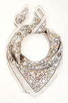 Paisley Pattern Square Scarf in Ivory