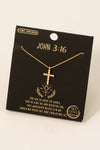 Gold Dipped Pave Cross Necklace in Gold