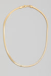Metallic Box Chain Necklace in Gold