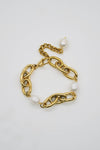 Chunky Chain Bracelet With Pearls // Brenda Grands