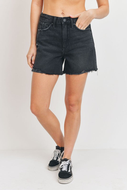 Black sales midi shorts