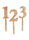 wood number stake cake topper