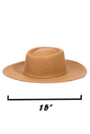 tan hat with gold chain band