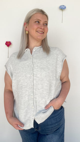 Out Of The Ordinary Top in Light Grey