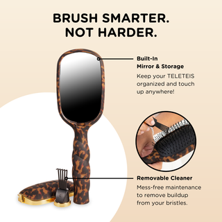 Detangler Hair Brush for Thick Hair in Tortoise