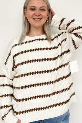 Stitch Sweater In Cream