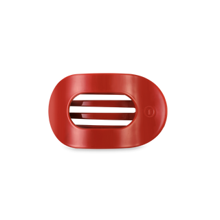 Flat Round Small Hair Clip in Red