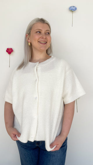 Antigua Sweater Top in Cream