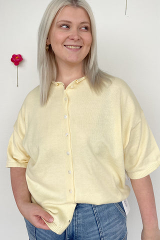 Nothing Basic Cardigan In Butter