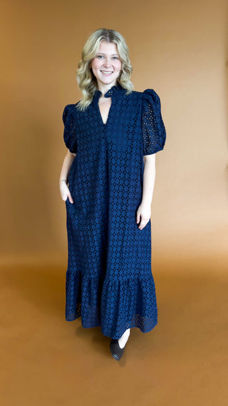 Everly Dress in Navy +