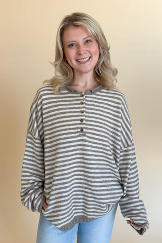 Henley Sweater Top