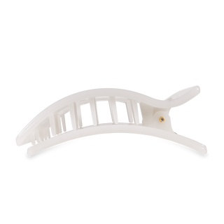 Flat Rectangle Large Hair Clip in Coconut White