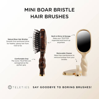 Mini Boar Brush in Tortoise