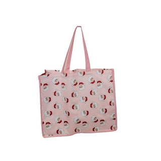 Pink Santa Clause Large Tote