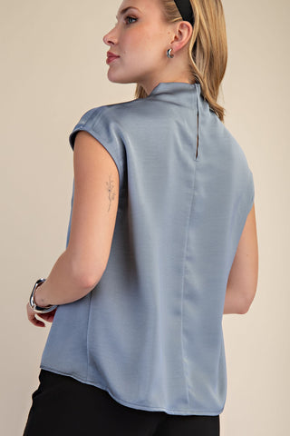 Tomorrow Will Come Top in Slate Blue