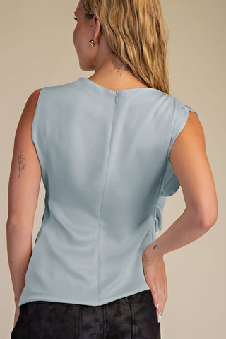 Polished Ease Top in Dusty Blue