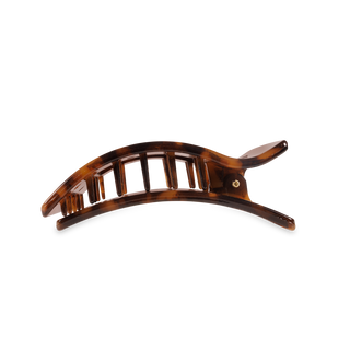 Flat Rectangle Medium Hair Clip in Tortoise