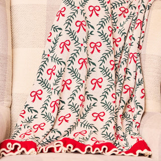Holiday Trellis Bow blanket