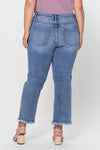 jeanne high rise straight jeans +