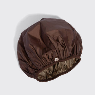 Shower Cap Set in Terracotta & Brown
