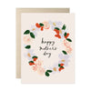 happy mother's day floral wreath card
