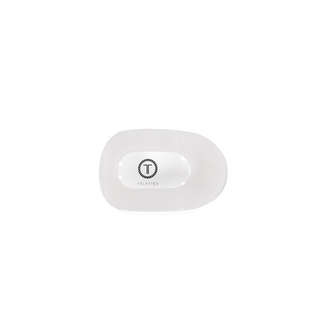 Flat Circle Tiny Hair Clip in Coconut White