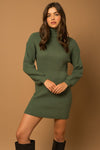 Always Adored Sweater Dress in Olive