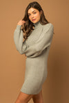 Always Adored Sweater Dress in Grey