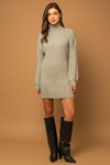 Always Adored Sweater Dress in Grey