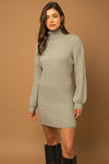 Always Adored Sweater Dress in Grey