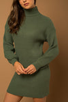 Always Adored Sweater Dress in Olive