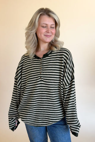 Henley Sweater Top