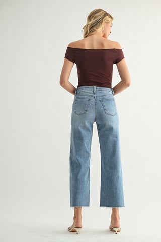 Sophie Slim Wide Leg Jeans rt - Luna Boutique