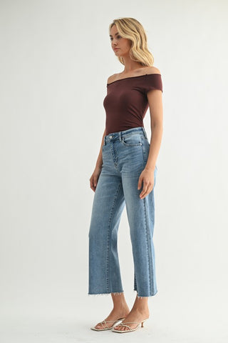 Sophie Slim Wide Leg Jeans rt - Luna Boutique