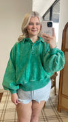 Judith Button Up Sweater in Green