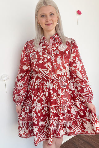 Anilu Dress in Rust