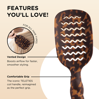 Vented Full Size Brush in Tortoise