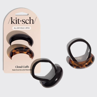 Black & Tort Cloud Cuffs in Medium // Kitsch