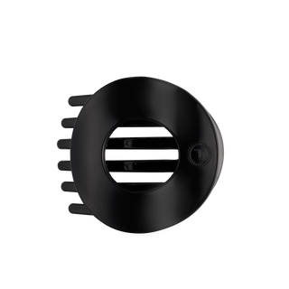 Flat Circle Large Hair Clip in Black