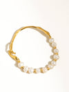 Olivia 18K Gold Plated Pearl Gold Bracelet