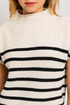 To the Point Vest in Black Stripe