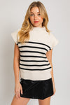 To the Point Vest in Black Stripe