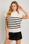 To the Point Vest in Black Stripe