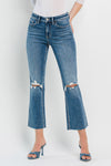 High Rise Crop Flare Jeans