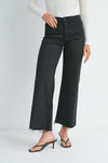 Black Slim Wide Leg Jeans