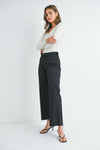 Black Slim Wide Leg Jeans