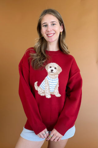 Goldendoodle Sweatshirt in Red