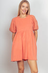 elynor dress in coral +