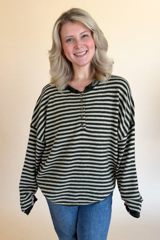 Henley Sweater Top